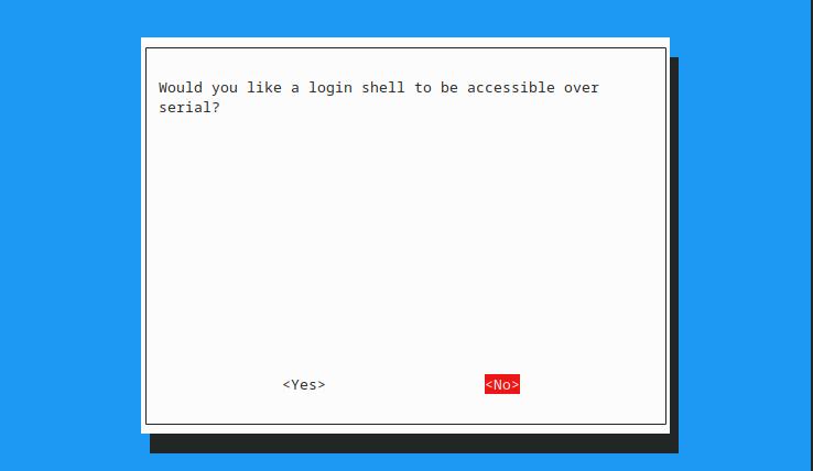 Would you like a login shell to be accessible over serial?